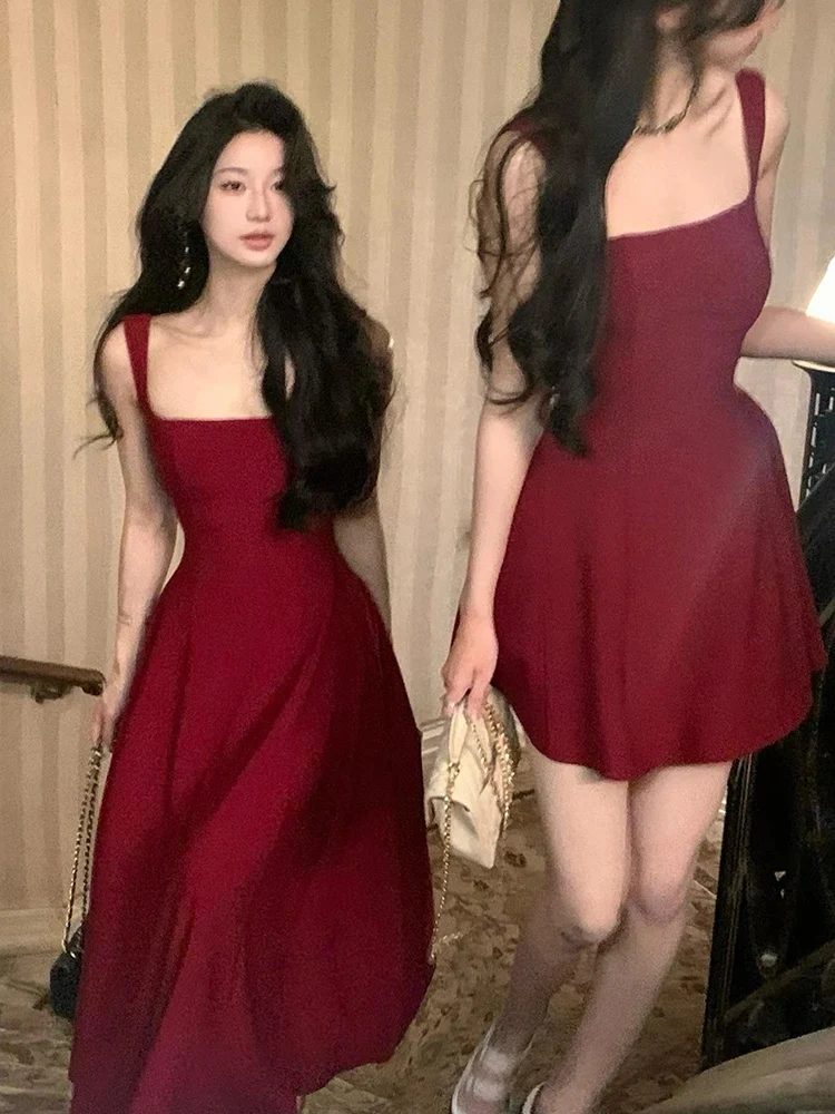 ชุดราตรีปาร์ตี้สีแดงชุดมินิเดร - Vintage Fashion Korea บทวิจารณ์และราคา